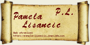 Pamela Lišančić vizit kartica